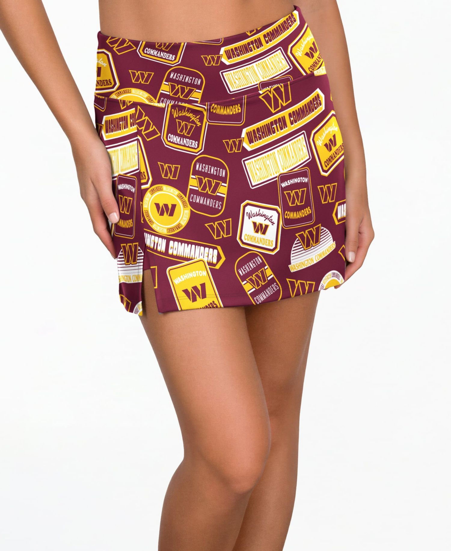 Women's Burgundy Washington Commanders Grady Allover Print Sleep Skort