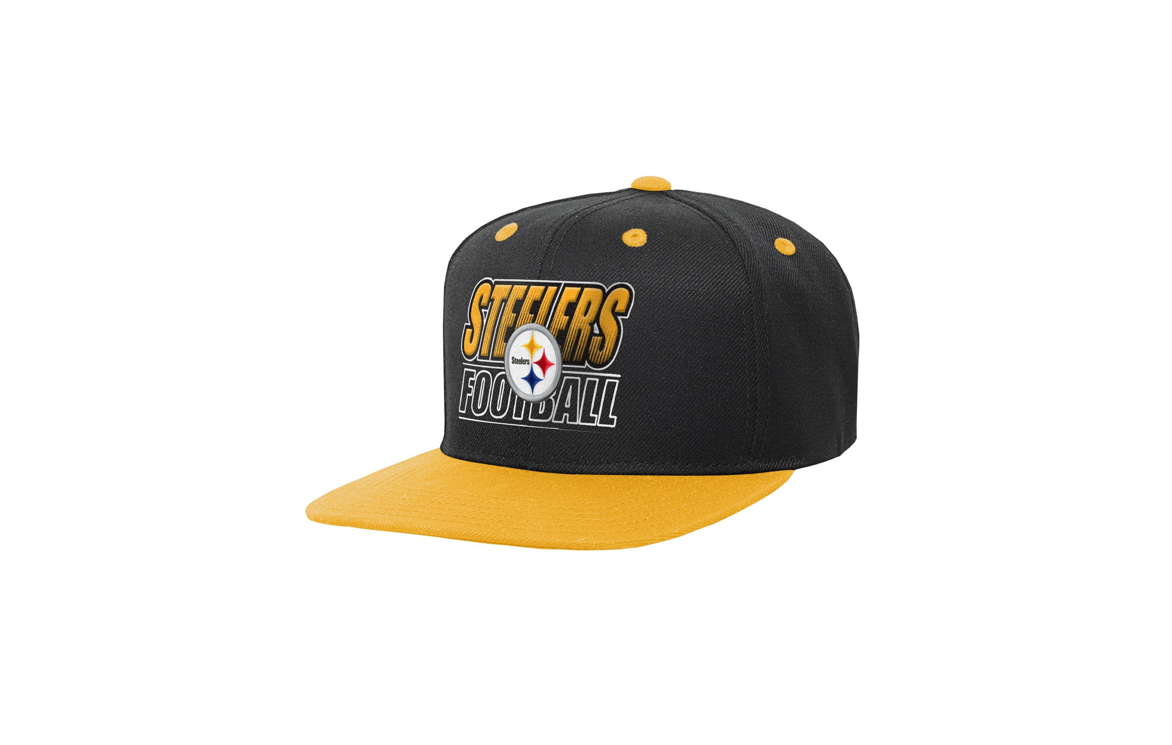 Outerstuff Boys and Girls Pittsburgh Steelers Snapback Embroidered Graphics Baseball Cap