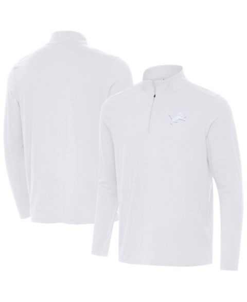 Мужская куртка Antigua Detroit Lions Intent Quarter-Zip Mock Neck Long-Sleeve