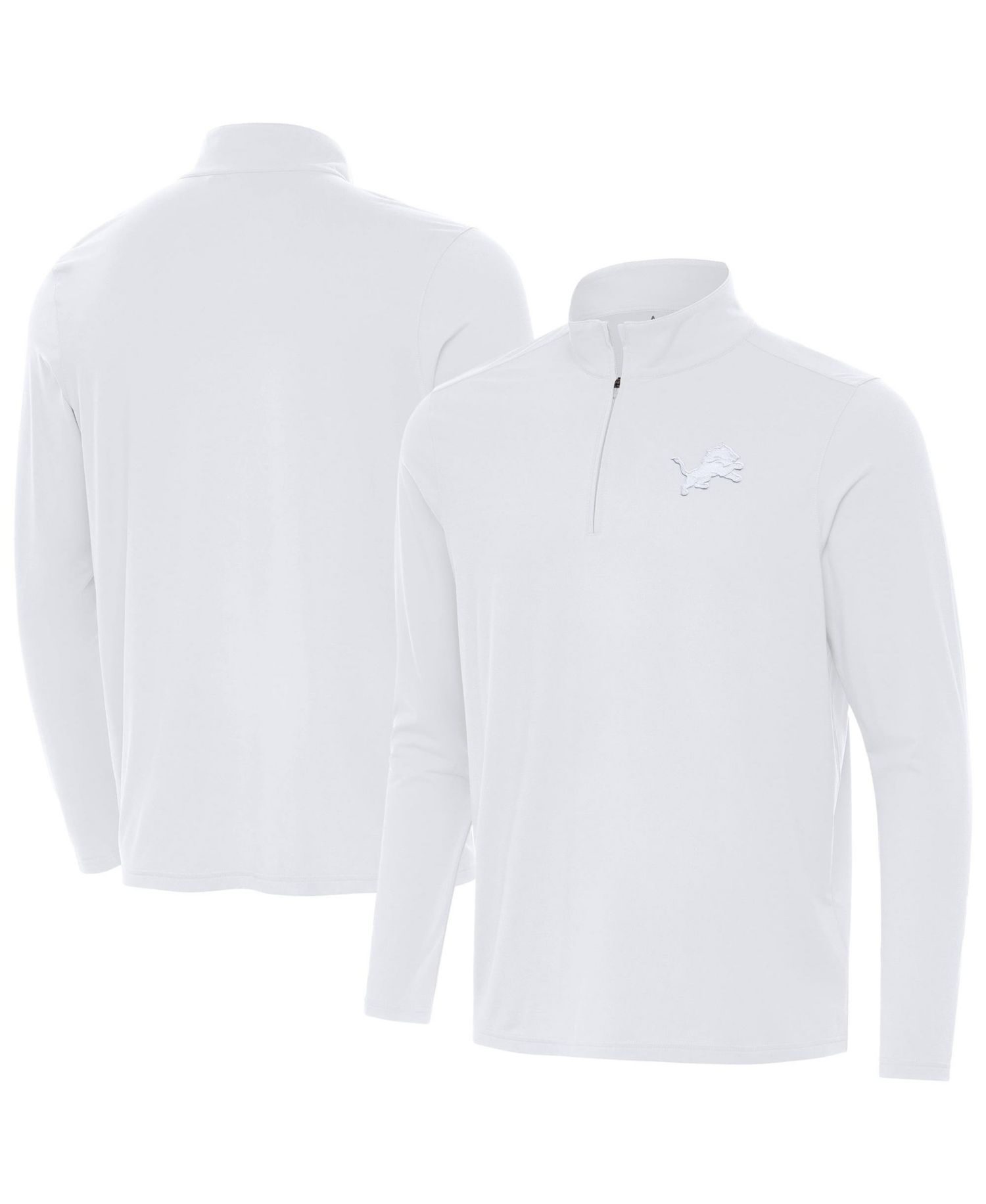 Men's Detroit Lions Intent Quarter-Zip Mock Neck Long-Sleeve Jacket