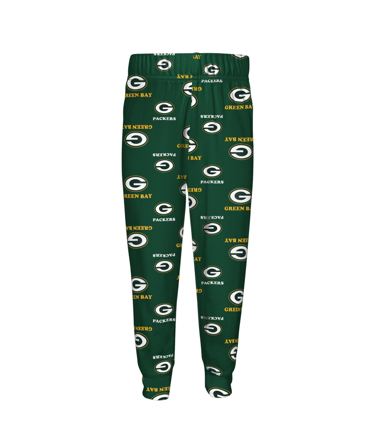 Outerstuff Big Boys and Girls Green Bay Packers All-Over-Print Long Sleeve T-Shirt and Pants Sleep Set