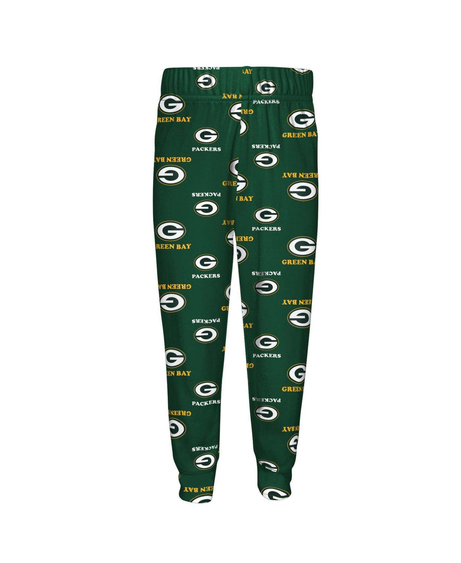 Big Boys and Girls Green Bay Packers All-Over-Print Long Sleeve T-Shirt and Pants Sleep Set