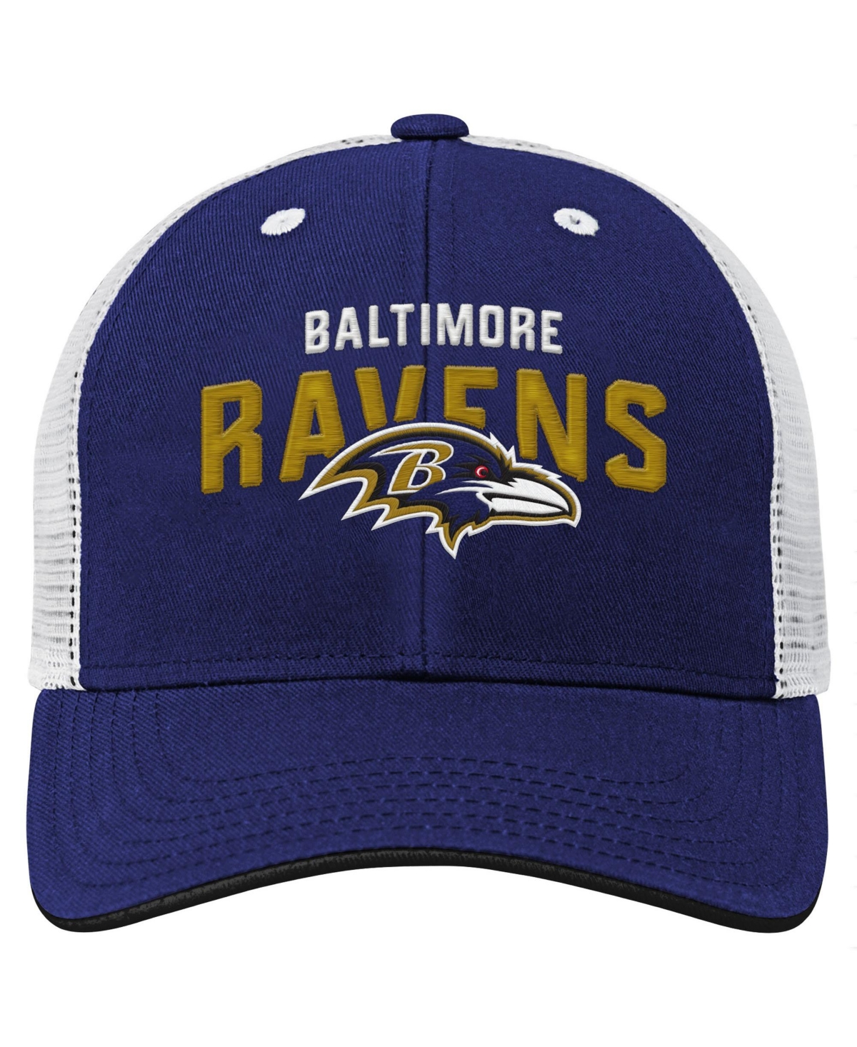 Outerstuff Big Boys and Girls Baltimore Ravens Core Lockup Trucker Mesh Hat