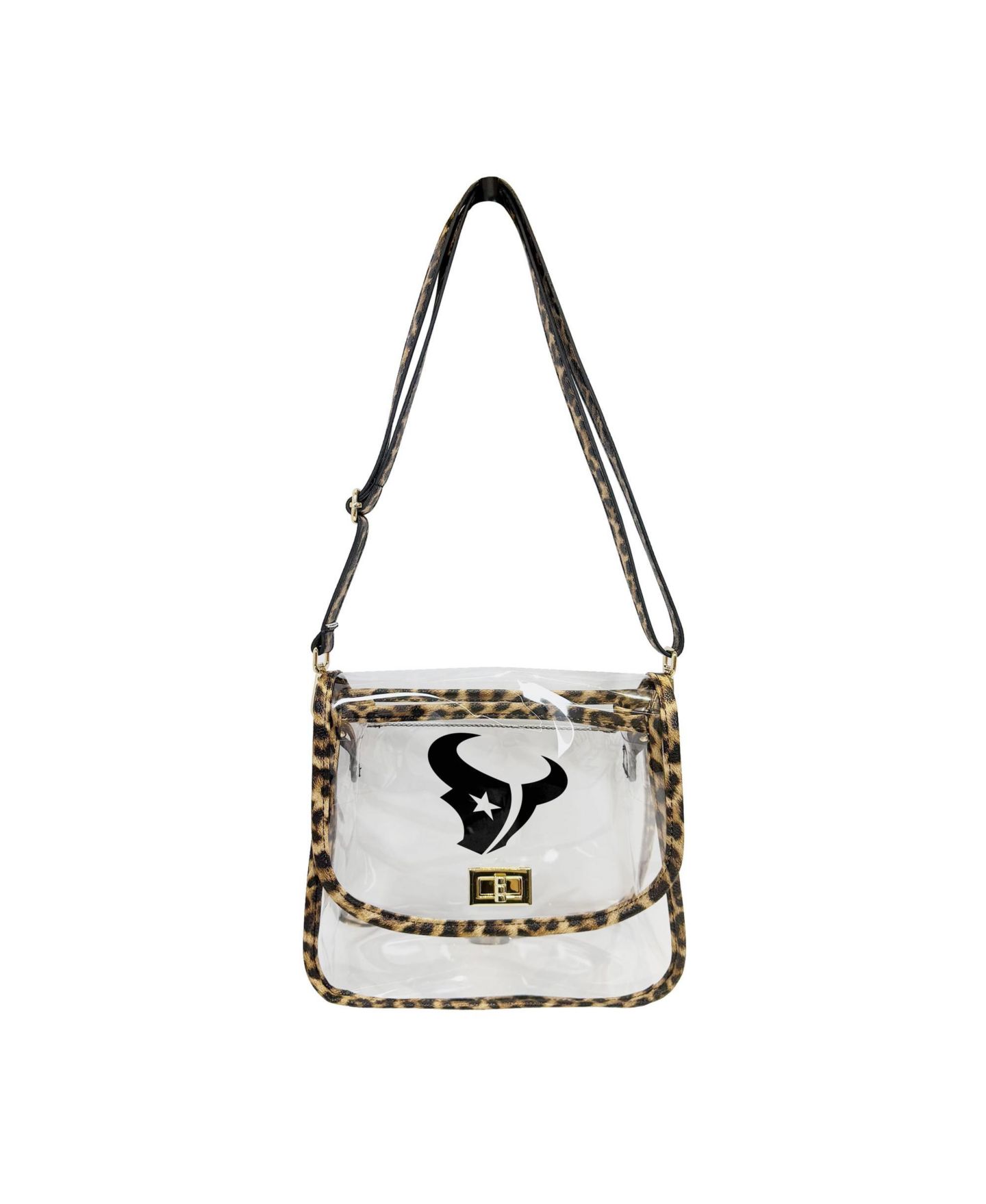 Женская сумка Logo Brands Houston Texans Leopard Print Trim Clear Purse — фото 1