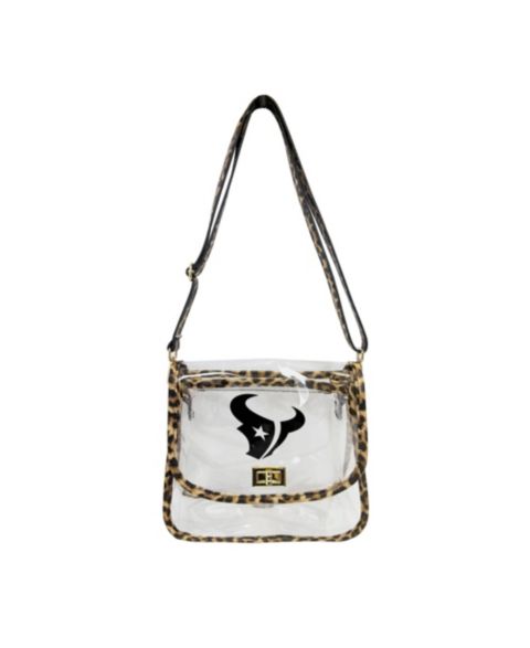 Женская сумка Logo Brands Houston Texans Leopard Print Trim Clear Purse