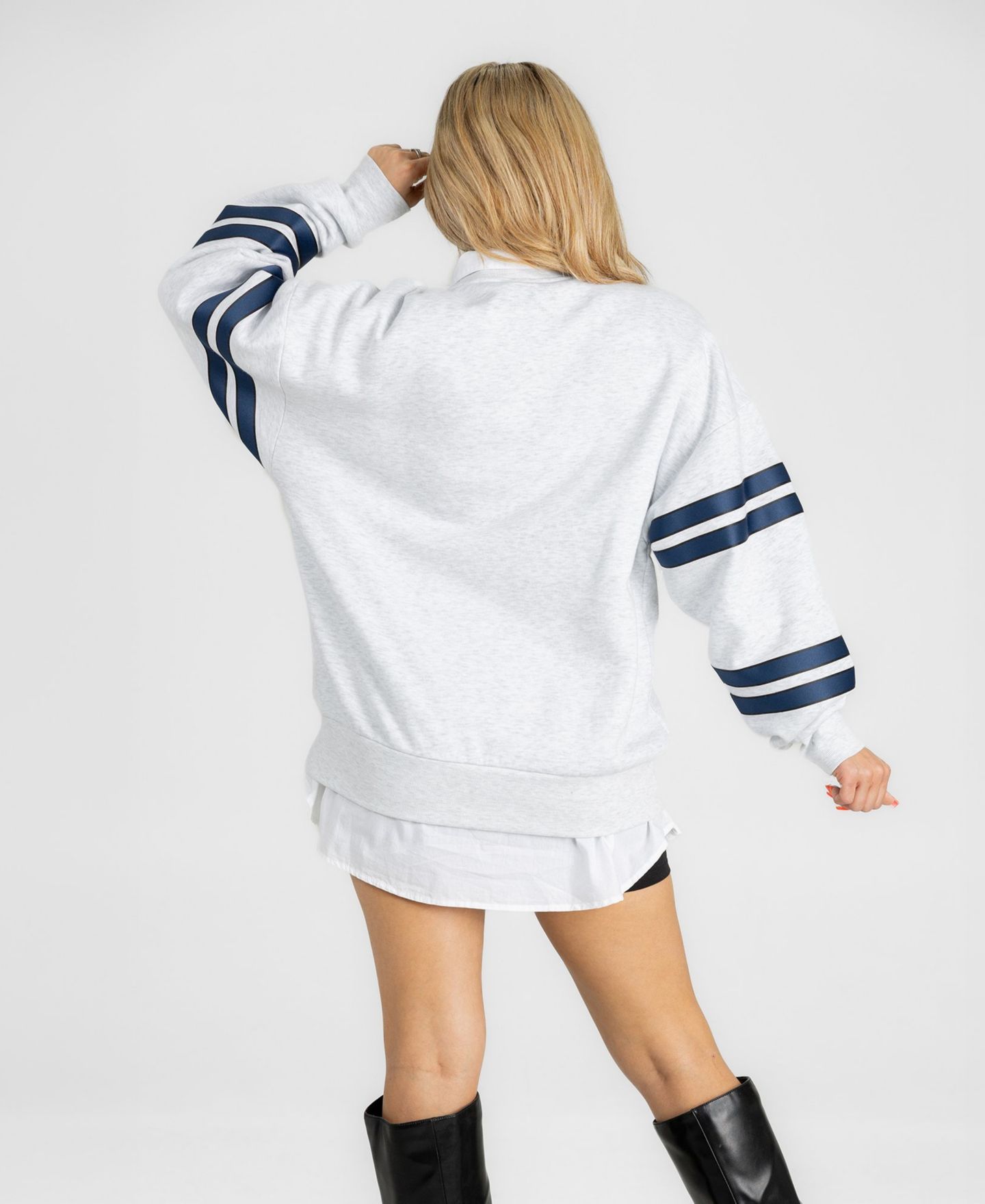 Женская толстовка Gameday Couture Dallas Cowboys Stadium Stripes Oversized Fleece — фото 4