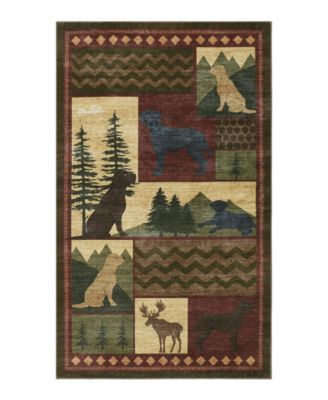 Non-Skid Printed Washable Accent Rug, 60" x 36"
