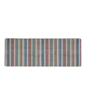 Vintage Stripes Non-Slip Kitchen Mat, 17.5" x 48"