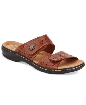 clarks leather sandals womens
