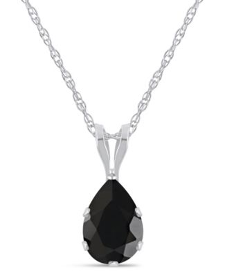Pendant Necklace in 10k White Gold (Available in Amethyst, White Topaz, Pink Topaz, Blue Topaz, Peridot, Garnet, Citrine, Black Onyx, and Aquamarine)