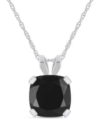 Amethyst (7/8 ct. t.w.) Pendant Necklace in 10k White Gold (Also available in Black Onyx, Citrine, Garnet, Peridot, Blue Topaz, and Pink Topaz)