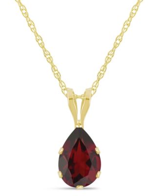 Amethyst (5/8 ct. t.w.) Pendant Necklace in 10k Yellow Gold (Also available in Aquamarine, Black Onyx, Citrine, Garnet, Peridot, Blue Topaz, Pink Topaz, and White Topaz)