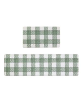Buffalo Check Non-Slip 2-Piece Kitchen Mat Set