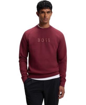BOSS by Men's Salbo Stretch Puffed-Logo Sweatshirt