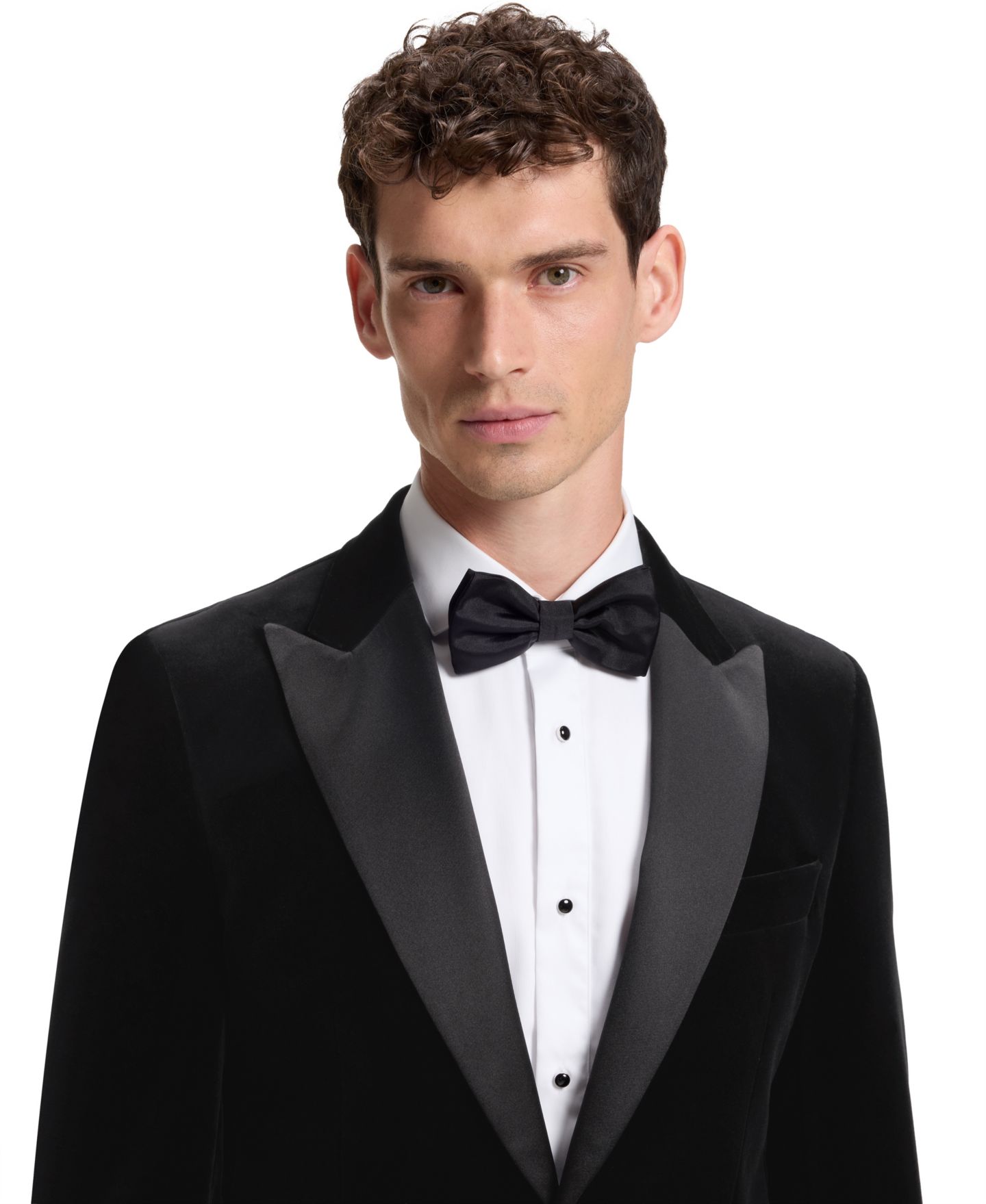 Мужской пиджак Hugo Boss BOSS by Cotton Velvet Slim-Fit Tuxedo, цвет: Чёрный — фото 5