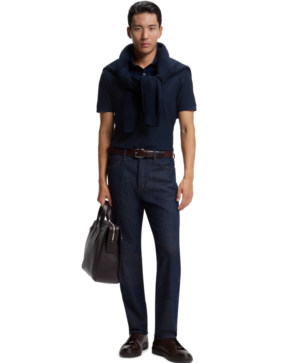 Boss by Hugo Men's Cotton Two-Tone Regular-Fit Polo Shirt