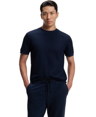 BOSS by Men's Two-Tone Cotton-Piqu&eacute; Regular-Fit T-Shirt