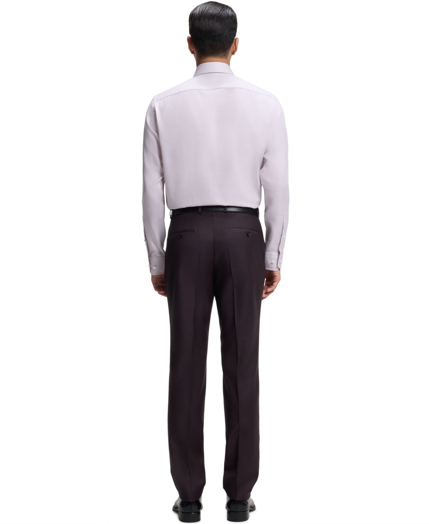 Мужская рубашка Hugo Boss BOSS by Cotton Fine-Striped Regular-Fit Dress Shirt, цвет: Розовый — фото 3