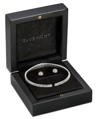 Metal-Tone Crystal Pave Bracelet and Earring Set