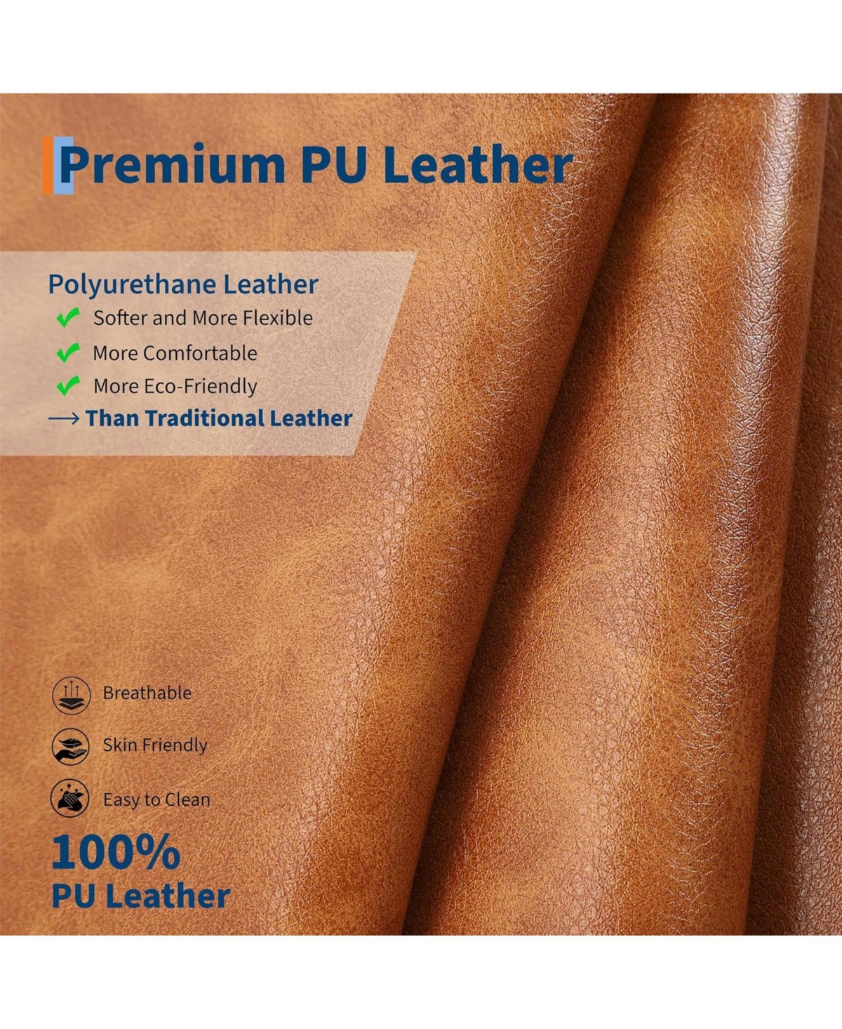 gaomon Pu Leather Swivel Rocker Manual Recliner Sofa Chair, Heat and Massage for Living Room