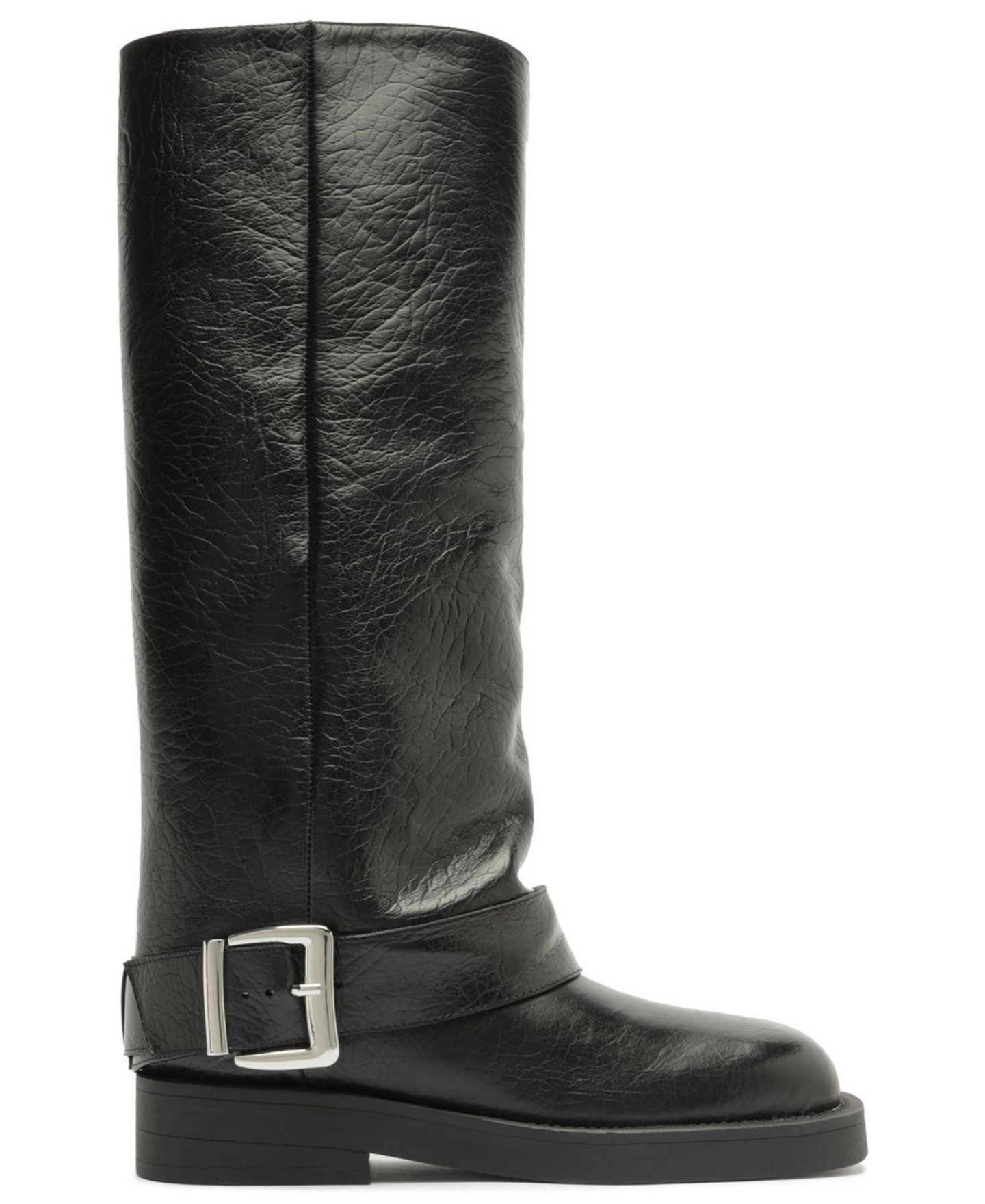 Женские ботинки Schutz Patrice Up Round Toe Tall, цвет: Чёрный — фото 2