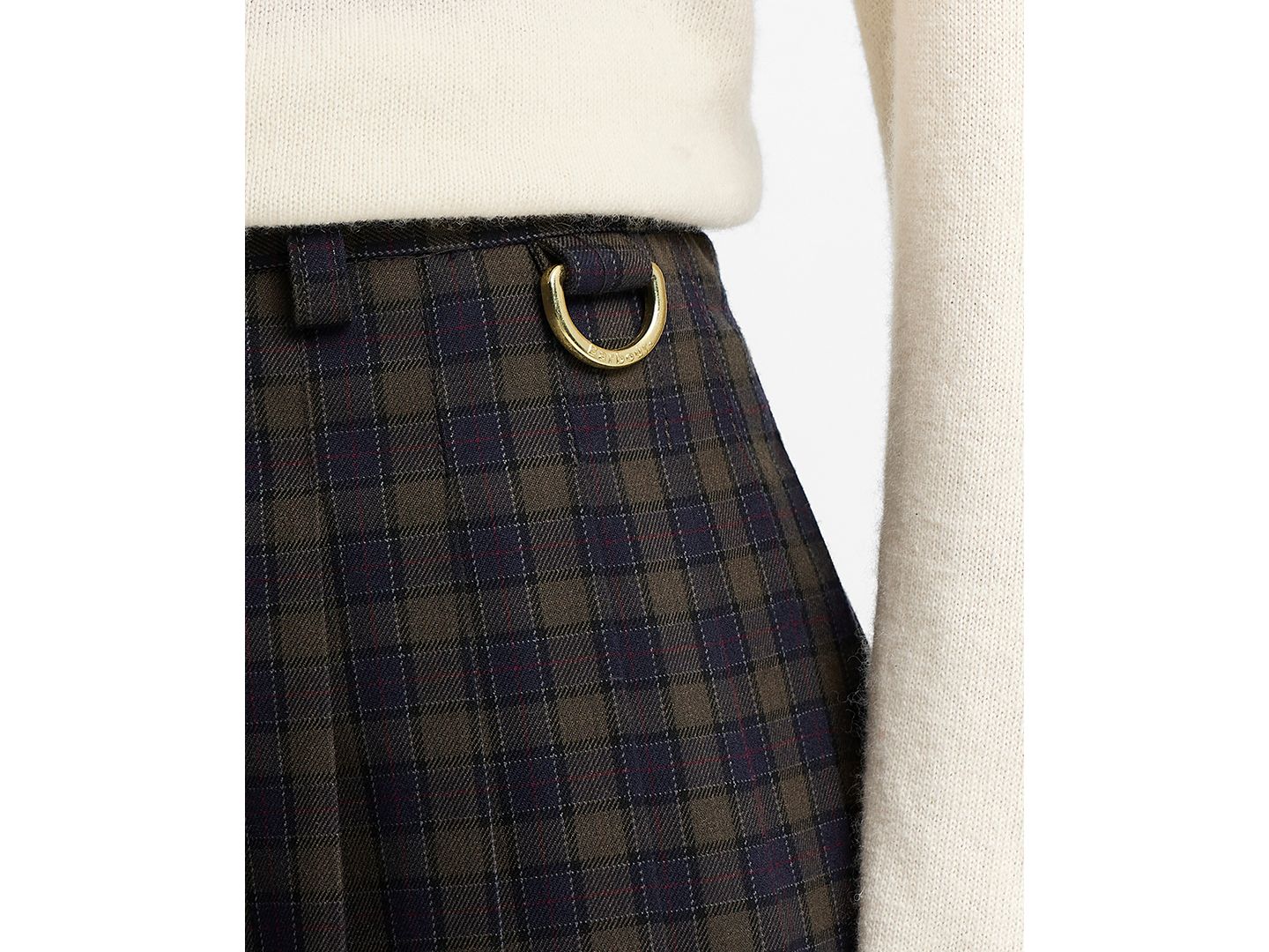 Женская юбка Barbour Carville Mini Pleated Plaid A-Line, цвет: Теневой — фото 4