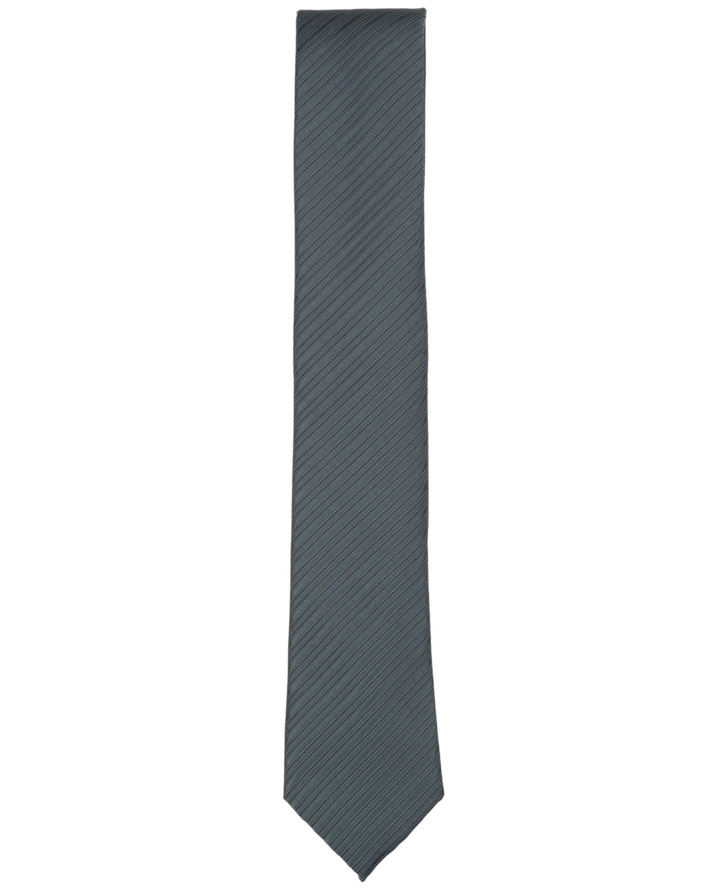Мужской галстук Alfani Renwick Stripe Slim Tie, цвет: Тёмно-зелёный — фото 2
