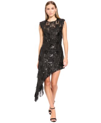 Women's Sequin High-Low Hemline Dress