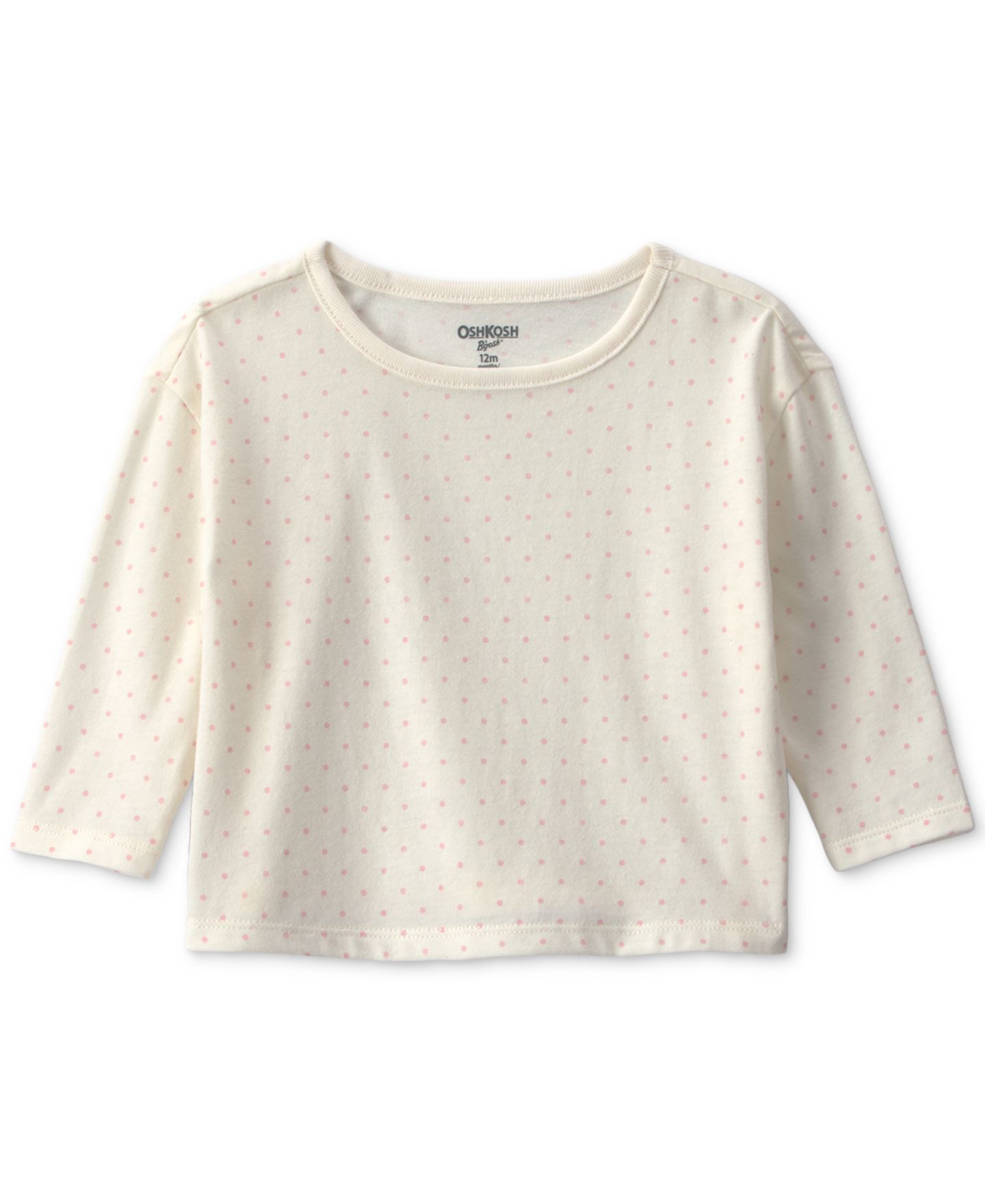 OshKosh B'gosh Комплекты Osh Kosh Baby Girls' Long-Sleeve Polka-Dot Corduroy Top and Overalls Set, цвет: Розовый / Кремовый — фото 3