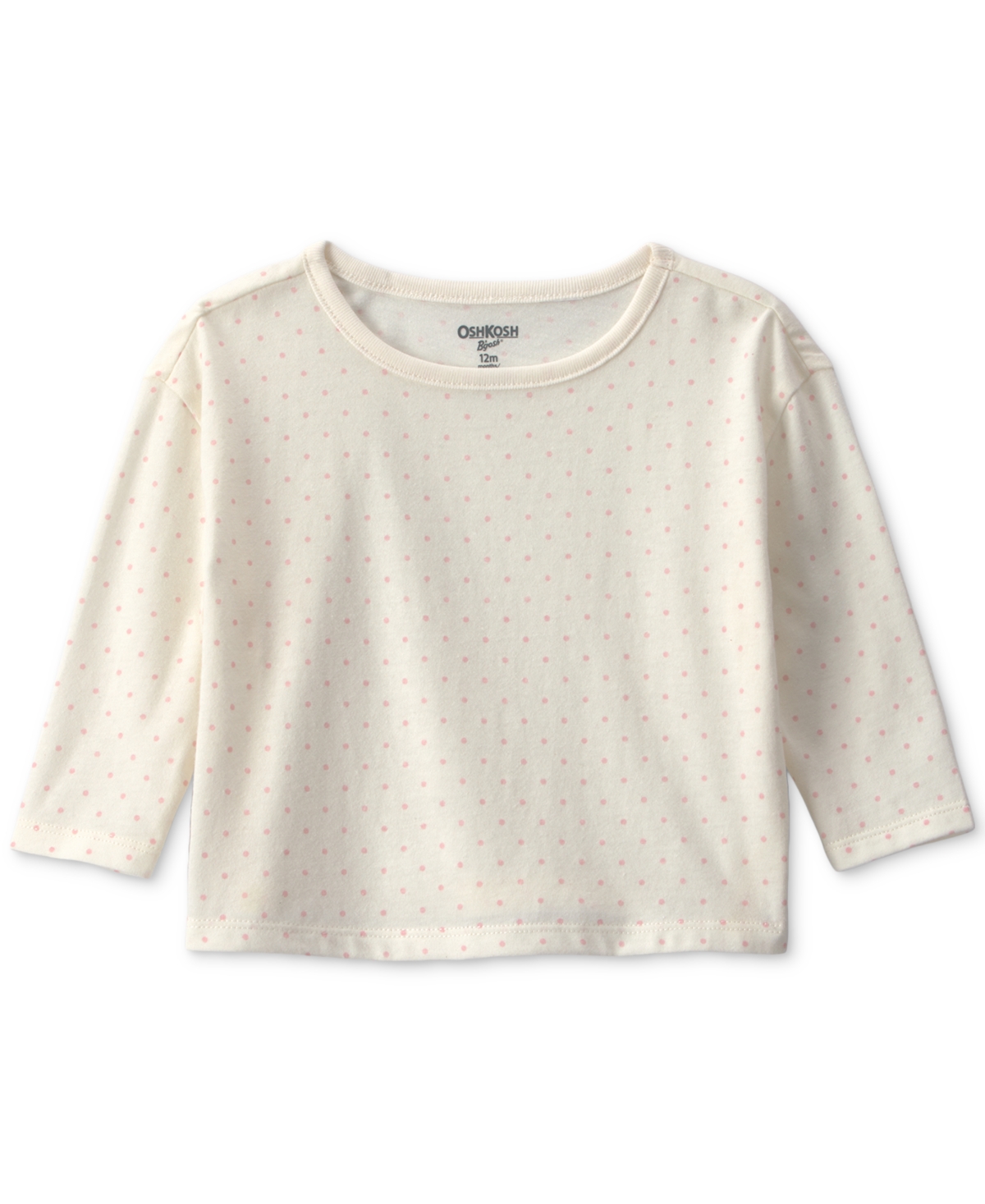 Osh Kosh Baby Girls' Long-Sleeve Polka-Dot Corduroy Top and Overalls Set