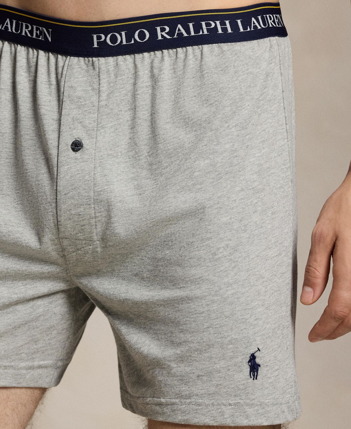 Трусы-боксеры Classic для мужчин, 5 шт. — Polo Ralph Lauren, цвет: Меланжевый / Тёмно-синий — фото 7