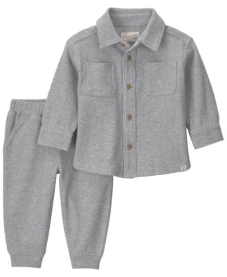 Baby Boys' Waffle Knit Top & Pants, 2-Piece Set