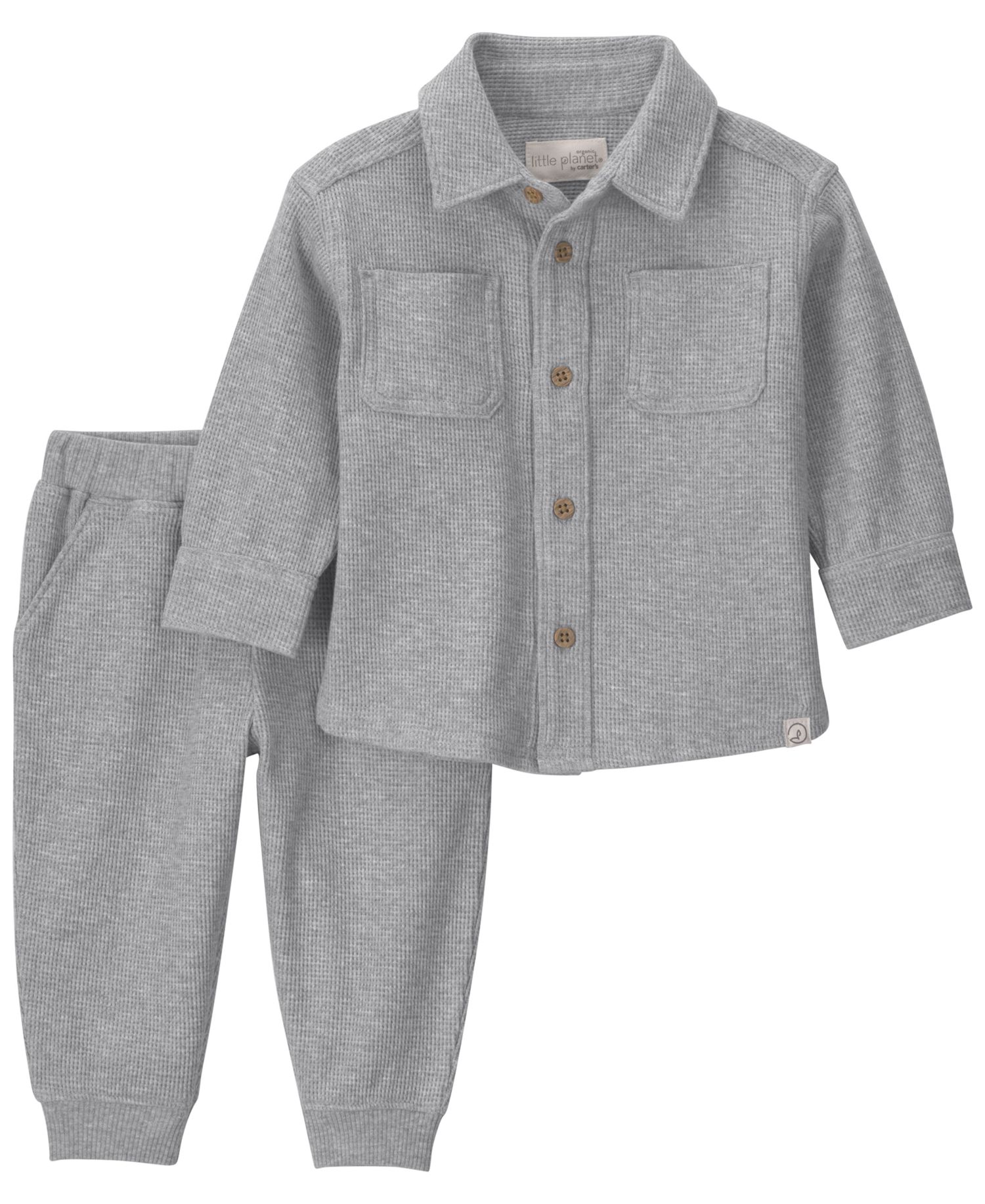 Baby Boys' Waffle Knit Top & Pants, 2-Piece Set
