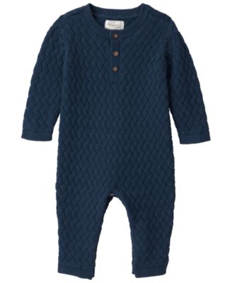 Baby Boys' or Baby Girls' Sweater-Knit Long-Sleeve Jumpsuit