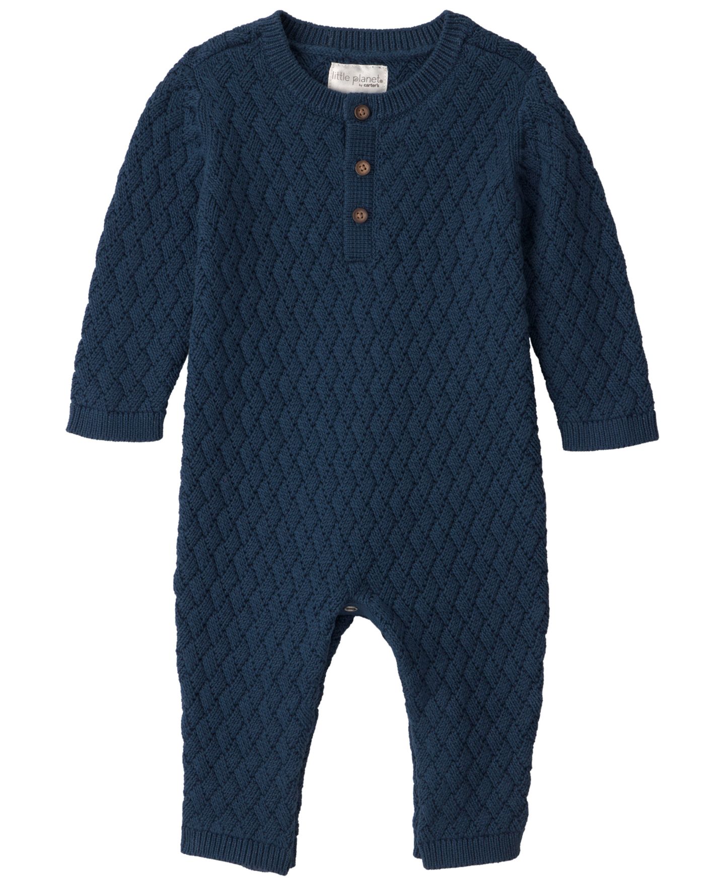Комбинезон Carter's Sweater-Knit Long-Sleeve Jumpsuit для малышей, цвет: Синий — фото 1