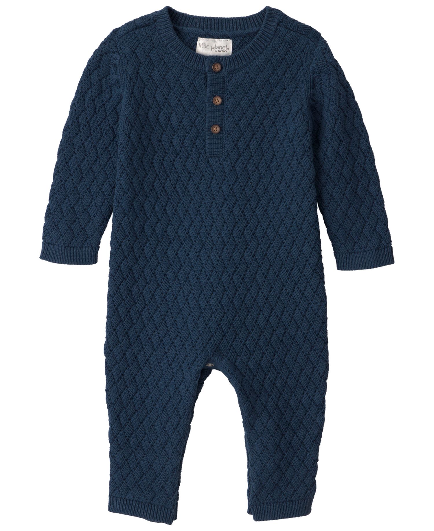 Baby Boys' or Baby Girls' Sweater-Knit Long-Sleeve Jumpsuit
