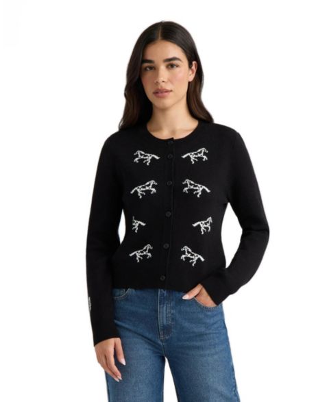 Женский кардиган Hunter Fitted Long-Sleeve, цвет: Чёрный