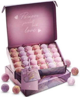 Bath Bombs Gift Set, 30pieces Relaxing Spa Body Care Balls in Lavender, Rosemary Peppermint and Magnolia Jasmine Scent