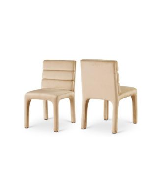 Kai Camel Velvet Dining Chair, Set of 2