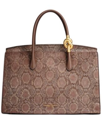 Loden Snake Embossed Suede Satchel 