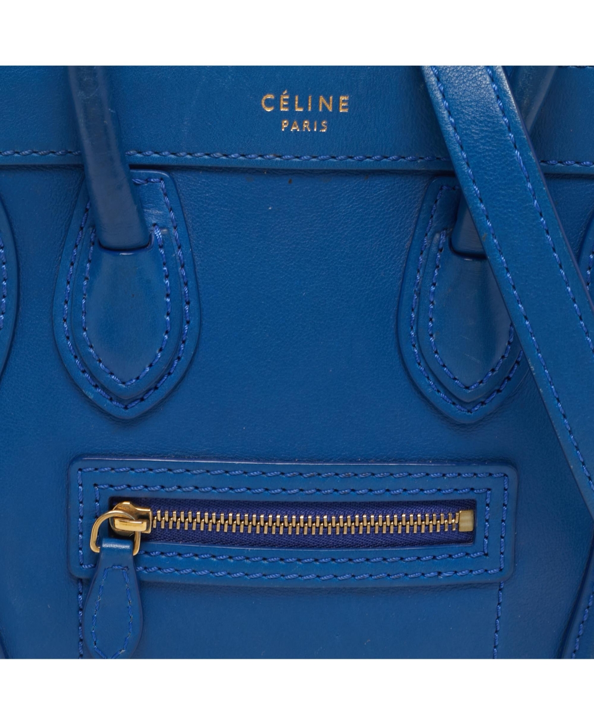Pre-Owned Celine Women's Leather Nano Luggage Tote Bag
