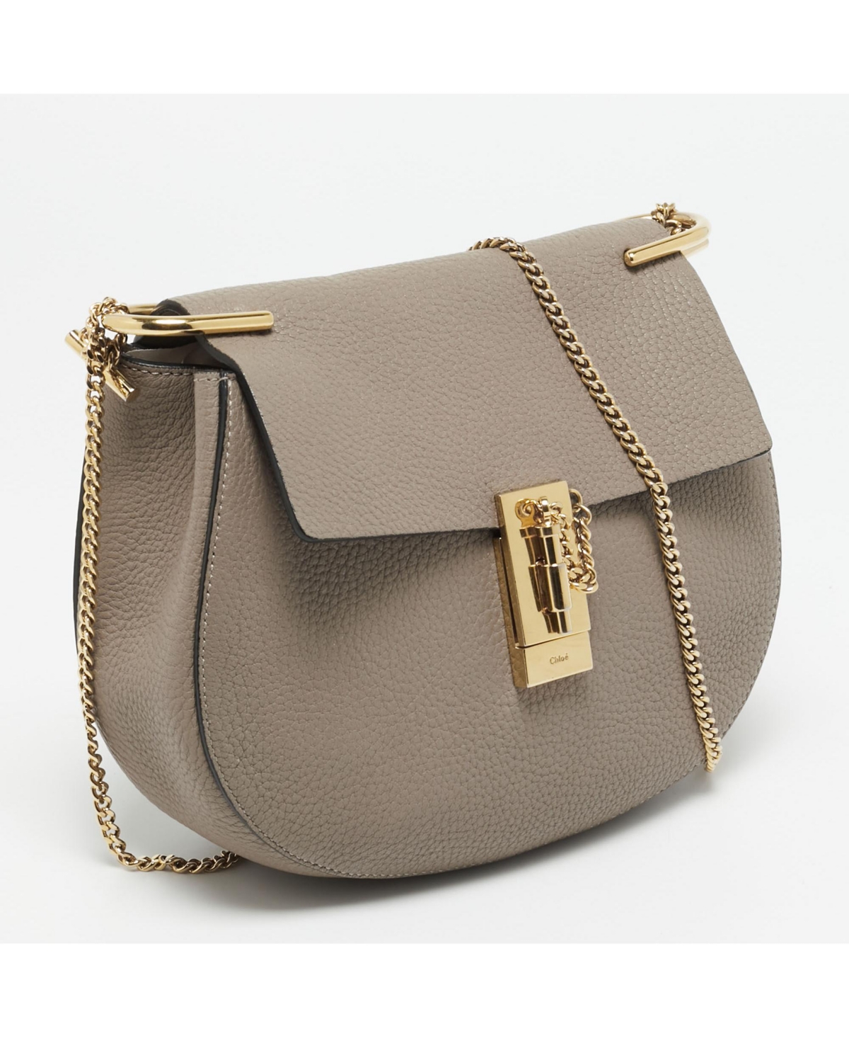 Pre-Owned Chloe Women's Drew Medium Pebbled Leather Shoulder Bag