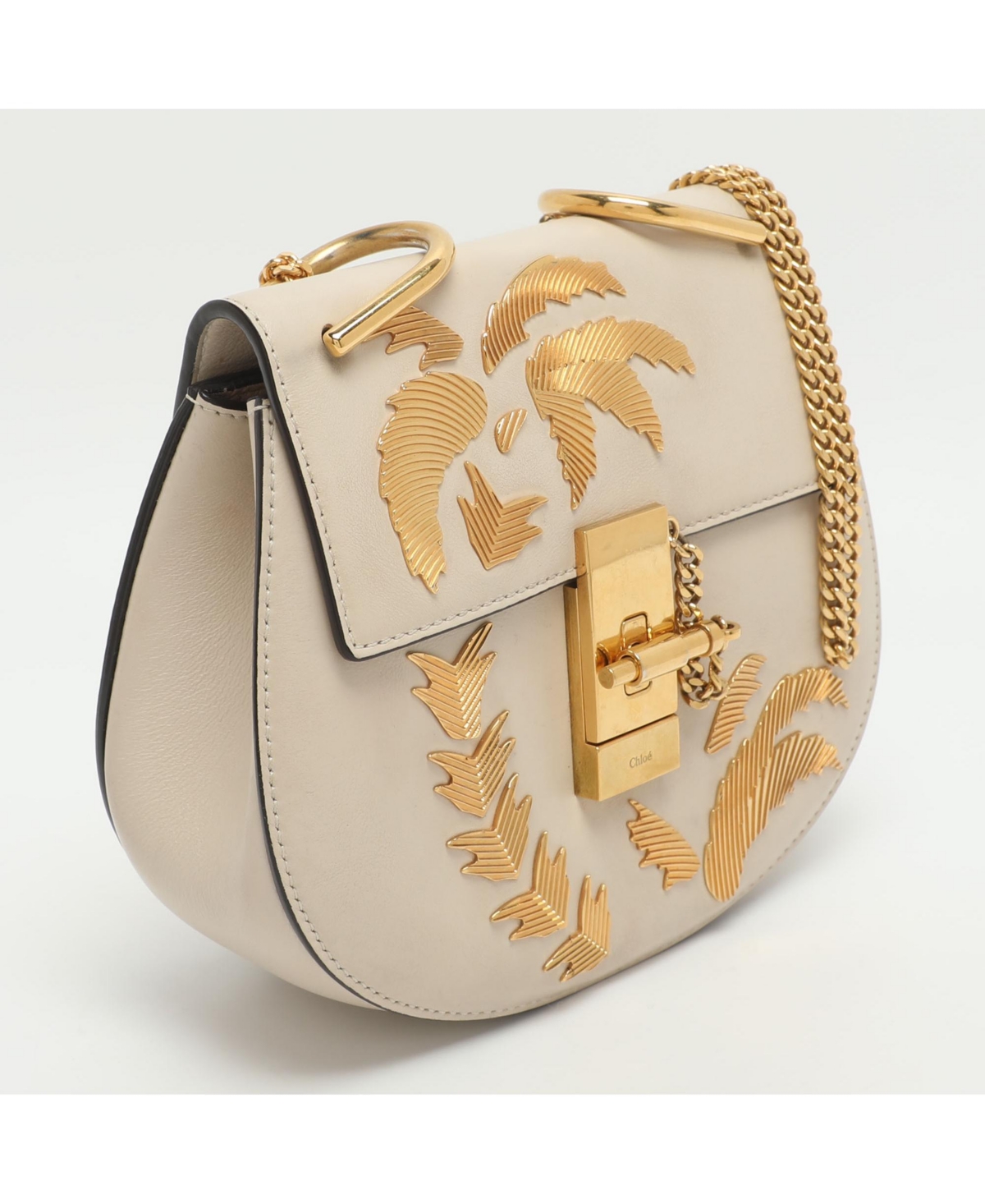 Pre-Owned Chloe Women's Drew Small Palm Embellished Leather Shoulder Bag