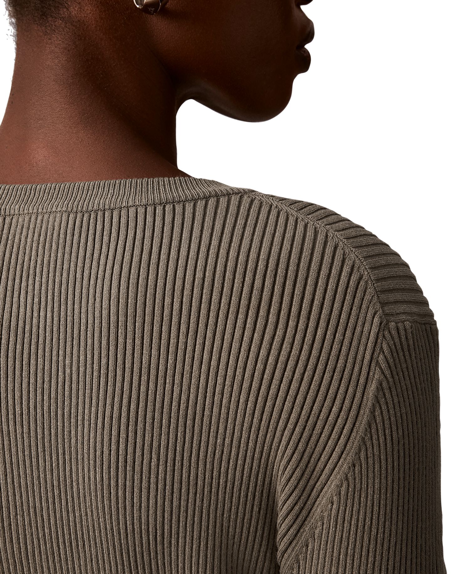 petite Button-Front Ribbed Cardigan Sweater