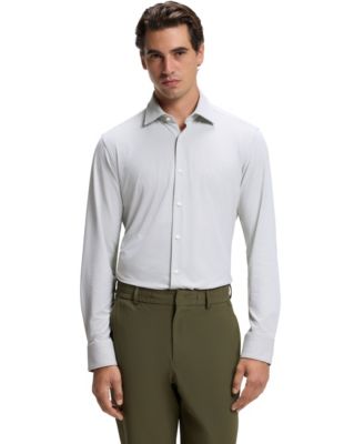 Men's Stretch Jersey Regular-Fit Business Dress Shirt
