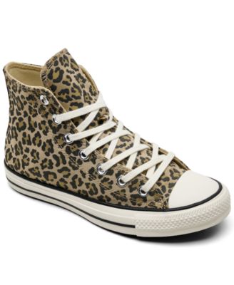 Women's Chuck Taylor All Star Leopard Jacquard High Top Sneakers from Finish Line