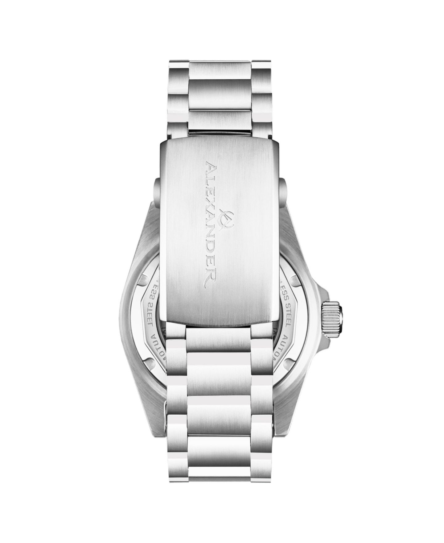 Мужские часы Alexander Vathos3 Swiss Made Diver Watch 43mm Silver Tone Stainless Steel Case Black Dial Rotating Bezel Sapphire Crystal 200M Water Resistant, цвет: Серебряный — фото 4