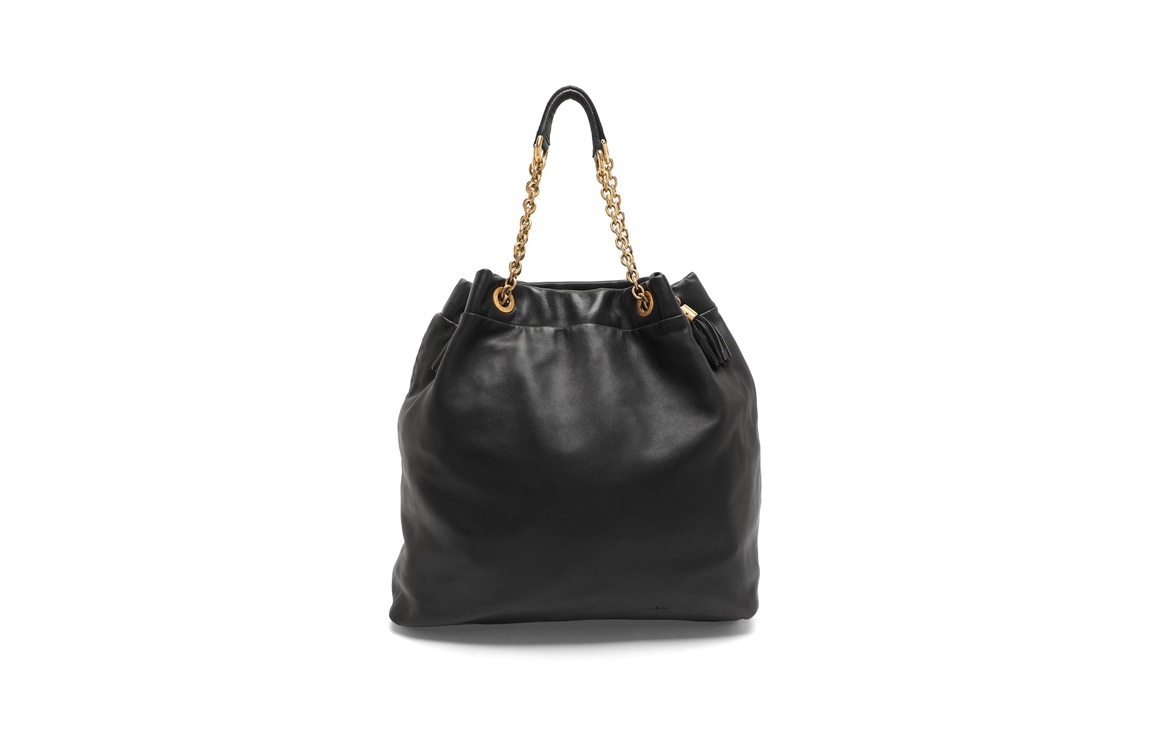 Pre-Owned Dolce & Gabbana Women's Slouchy Leather Chain Tote Bag