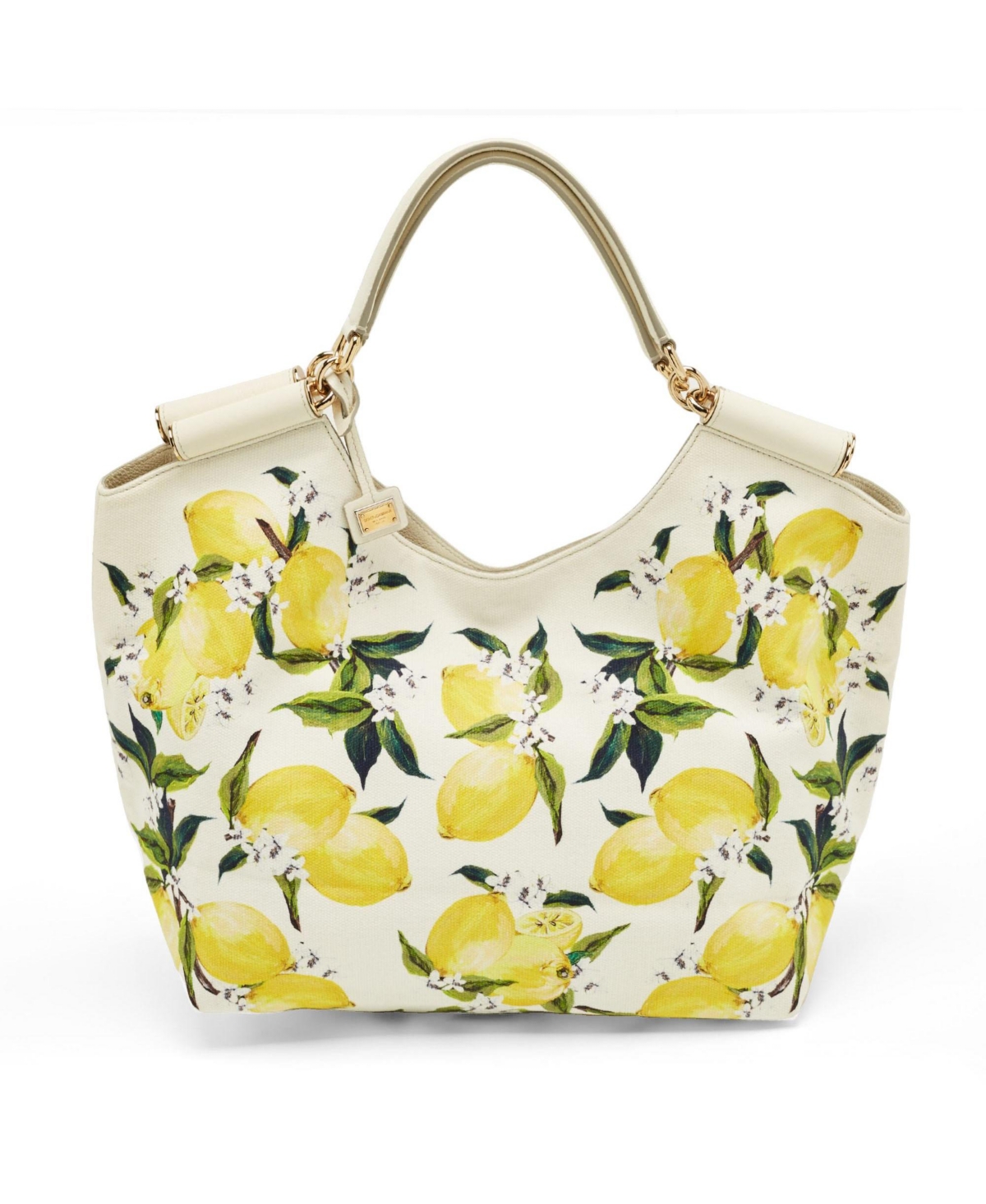 Pre-Owned Dolce & Gabbana Women's Print Canvas and Leather Tote Bag