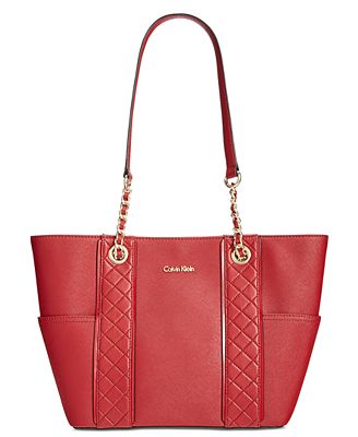 calvin klein quilted tote bag